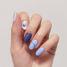 Load image into Gallery viewer, Buy Denice Abstract Premium Designer Nail Polish Wraps &amp; Semicured Gel Nail Stickers at the lowest price in Singapore from NAILWRAP.CO. Worldwide Shipping. Achieve instant designer nail art manicure in under 10 minutes - perfect for bridal, wedding and special occasion.