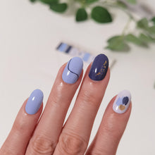 Load image into Gallery viewer, Buy Denice Abstract Premium Designer Nail Polish Wraps & Semicured Gel Nail Stickers at the lowest price in Singapore from NAILWRAP.CO. Worldwide Shipping. Achieve instant designer nail art manicure in under 10 minutes - perfect for bridal, wedding and special occasion.