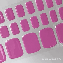Load image into Gallery viewer, Buy Persian Pink - Pedicure (Semi-Cured Gel) Premium Designer Nail Polish Wraps & Semicured Gel Nail Stickers at the lowest price in Singapore from NAILWRAP.CO. Worldwide Shipping. Achieve instant designer nail art manicure in under 10 minutes - perfect for bridal, wedding and special occasion.