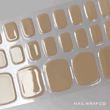 Load image into Gallery viewer, Buy Naturel - Pedicure (Semi-Cured Gel) Premium Designer Nail Polish Wraps & Semicured Gel Nail Stickers at the lowest price in Singapore from NAILWRAP.CO. Worldwide Shipping. Achieve instant designer nail art manicure in under 10 minutes - perfect for bridal, wedding and special occasion.