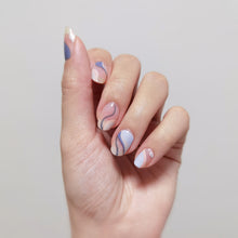 Load image into Gallery viewer, Buy Cotton Candy Swirl Premium Designer Nail Polish Wraps & Semicured Gel Nail Stickers at the lowest price in Singapore from NAILWRAP.CO. Worldwide Shipping. Achieve instant designer nail art manicure in under 10 minutes - perfect for bridal, wedding and special occasion.
