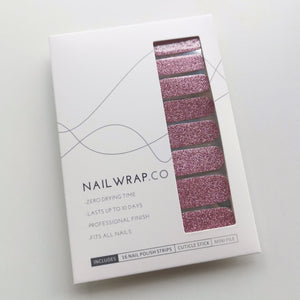 Buy Sparkling Rosé (Glitter) Premium Designer Nail Polish Wraps & Semicured Gel Nail Stickers at the lowest price in Singapore from NAILWRAP.CO. Worldwide Shipping. Achieve instant designer nail art manicure in under 10 minutes - perfect for bridal, wedding and special occasion.
