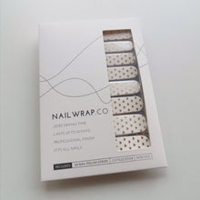 Load image into Gallery viewer, Buy Rose Gold Heart Overlay Premium Designer Nail Polish Wraps & Semicured Gel Nail Stickers at the lowest price in Singapore from NAILWRAP.CO. Worldwide Shipping. Achieve instant designer nail art manicure in under 10 minutes - perfect for bridal, wedding and special occasion.