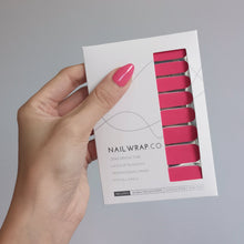 Load image into Gallery viewer, Buy Pink Punch (Solid) Premium Designer Nail Polish Wraps & Semicured Gel Nail Stickers at the lowest price in Singapore from NAILWRAP.CO. Worldwide Shipping. Achieve instant designer nail art manicure in under 10 minutes - perfect for bridal, wedding and special occasion.