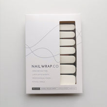 Load image into Gallery viewer, Buy Ivory White (Solid) Premium Designer Nail Polish Wraps & Semicured Gel Nail Stickers at the lowest price in Singapore from NAILWRAP.CO. Worldwide Shipping. Achieve instant designer nail art manicure in under 10 minutes - perfect for bridal, wedding and special occasion.