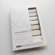 Load image into Gallery viewer, Buy Ivory White (Solid) Premium Designer Nail Polish Wraps & Semicured Gel Nail Stickers at the lowest price in Singapore from NAILWRAP.CO. Worldwide Shipping. Achieve instant designer nail art manicure in under 10 minutes - perfect for bridal, wedding and special occasion.
