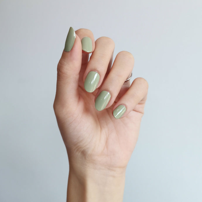 Buy P.S. Olive You (Solid) Premium Designer Nail Polish Wraps & Semicured Gel Nail Stickers at the lowest price in Singapore from NAILWRAP.CO. Worldwide Shipping. Achieve instant designer nail art manicure in under 10 minutes - perfect for bridal, wedding and special occasion.