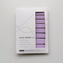 Load image into Gallery viewer, Buy Luscious Lilac (Solid) Premium Designer Nail Polish Wraps & Semicured Gel Nail Stickers at the lowest price in Singapore from NAILWRAP.CO. Worldwide Shipping. Achieve instant designer nail art manicure in under 10 minutes - perfect for bridal, wedding and special occasion.