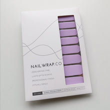 Load image into Gallery viewer, Buy Luscious Lilac (Solid) Premium Designer Nail Polish Wraps & Semicured Gel Nail Stickers at the lowest price in Singapore from NAILWRAP.CO. Worldwide Shipping. Achieve instant designer nail art manicure in under 10 minutes - perfect for bridal, wedding and special occasion.