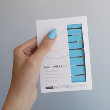 Load image into Gallery viewer, Buy Heart of the Ocean (Solid) Premium Designer Nail Polish Wraps & Semicured Gel Nail Stickers at the lowest price in Singapore from NAILWRAP.CO. Worldwide Shipping. Achieve instant designer nail art manicure in under 10 minutes - perfect for bridal, wedding and special occasion.