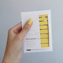 Load image into Gallery viewer, Buy Chin Up Buttercup (Solid) Premium Designer Nail Polish Wraps & Semicured Gel Nail Stickers at the lowest price in Singapore from NAILWRAP.CO. Worldwide Shipping. Achieve instant designer nail art manicure in under 10 minutes - perfect for bridal, wedding and special occasion.