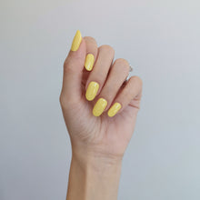 Load image into Gallery viewer, Buy Chin Up Buttercup (Solid) Premium Designer Nail Polish Wraps & Semicured Gel Nail Stickers at the lowest price in Singapore from NAILWRAP.CO. Worldwide Shipping. Achieve instant designer nail art manicure in under 10 minutes - perfect for bridal, wedding and special occasion.