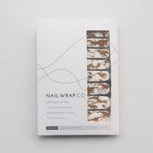 Load image into Gallery viewer, Buy Gold Foil Overlay Premium Designer Nail Polish Wraps & Semicured Gel Nail Stickers at the lowest price in Singapore from NAILWRAP.CO. Worldwide Shipping. Achieve instant designer nail art manicure in under 10 minutes - perfect for bridal, wedding and special occasion.
