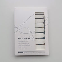 Load image into Gallery viewer, Buy White Floral Tip Overlay Premium Designer Nail Polish Wraps & Semicured Gel Nail Stickers at the lowest price in Singapore from NAILWRAP.CO. Worldwide Shipping. Achieve instant designer nail art manicure in under 10 minutes - perfect for bridal, wedding and special occasion.