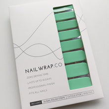 Load image into Gallery viewer, Buy Tropical Tide (Solid) Premium Designer Nail Polish Wraps & Semicured Gel Nail Stickers at the lowest price in Singapore from NAILWRAP.CO. Worldwide Shipping. Achieve instant designer nail art manicure in under 10 minutes - perfect for bridal, wedding and special occasion.