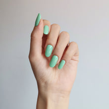 Load image into Gallery viewer, Buy Tropical Tide (Solid) Premium Designer Nail Polish Wraps & Semicured Gel Nail Stickers at the lowest price in Singapore from NAILWRAP.CO. Worldwide Shipping. Achieve instant designer nail art manicure in under 10 minutes - perfect for bridal, wedding and special occasion.