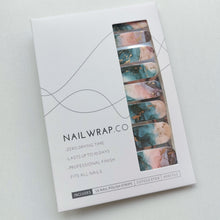 Load image into Gallery viewer, Buy Rowane Gold Foil Premium Designer Nail Polish Wraps &amp; Semicured Gel Nail Stickers at the lowest price in Singapore from NAILWRAP.CO. Worldwide Shipping. Achieve instant designer nail art manicure in under 10 minutes - perfect for bridal, wedding and special occasion.