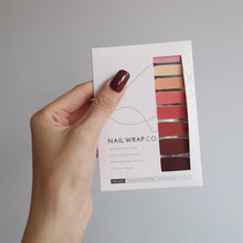 Load image into Gallery viewer, Buy Warm Spices Palette (Solid) Premium Designer Nail Polish Wraps & Semicured Gel Nail Stickers at the lowest price in Singapore from NAILWRAP.CO. Worldwide Shipping. Achieve instant designer nail art manicure in under 10 minutes - perfect for bridal, wedding and special occasion.