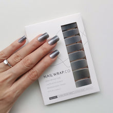 Load image into Gallery viewer, Buy Grey Hue Premium Designer Nail Polish Wraps & Semicured Gel Nail Stickers at the lowest price in Singapore from NAILWRAP.CO. Worldwide Shipping. Achieve instant designer nail art manicure in under 10 minutes - perfect for bridal, wedding and special occasion.