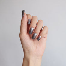 Load image into Gallery viewer, Buy Grey Hue Premium Designer Nail Polish Wraps & Semicured Gel Nail Stickers at the lowest price in Singapore from NAILWRAP.CO. Worldwide Shipping. Achieve instant designer nail art manicure in under 10 minutes - perfect for bridal, wedding and special occasion.