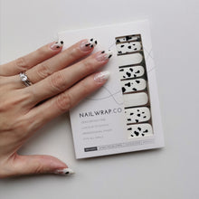 Load image into Gallery viewer, Buy Moo Moo Cow 🐄 Premium Designer Nail Polish Wraps & Semicured Gel Nail Stickers at the lowest price in Singapore from NAILWRAP.CO. Worldwide Shipping. Achieve instant designer nail art manicure in under 10 minutes - perfect for bridal, wedding and special occasion.