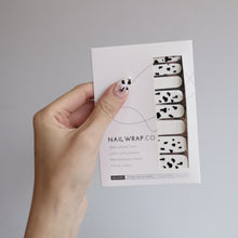 Load image into Gallery viewer, Buy Moo Moo Cow 🐄 Premium Designer Nail Polish Wraps &amp; Semicured Gel Nail Stickers at the lowest price in Singapore from NAILWRAP.CO. Worldwide Shipping. Achieve instant designer nail art manicure in under 10 minutes - perfect for bridal, wedding and special occasion.