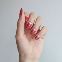 Load image into Gallery viewer, Buy Heart Me ❤️ Premium Designer Nail Polish Wraps & Semicured Gel Nail Stickers at the lowest price in Singapore from NAILWRAP.CO. Worldwide Shipping. Achieve instant designer nail art manicure in under 10 minutes - perfect for bridal, wedding and special occasion.