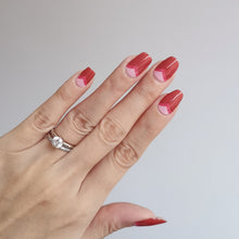 Load image into Gallery viewer, Buy Heart Me ❤️ Premium Designer Nail Polish Wraps & Semicured Gel Nail Stickers at the lowest price in Singapore from NAILWRAP.CO. Worldwide Shipping. Achieve instant designer nail art manicure in under 10 minutes - perfect for bridal, wedding and special occasion.