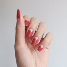 Load image into Gallery viewer, Buy Heart Me ❤️ Premium Designer Nail Polish Wraps & Semicured Gel Nail Stickers at the lowest price in Singapore from NAILWRAP.CO. Worldwide Shipping. Achieve instant designer nail art manicure in under 10 minutes - perfect for bridal, wedding and special occasion.