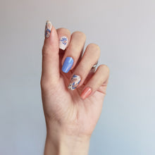 Load image into Gallery viewer, Buy Pastel Foliage Premium Designer Nail Polish Wraps & Semicured Gel Nail Stickers at the lowest price in Singapore from NAILWRAP.CO. Worldwide Shipping. Achieve instant designer nail art manicure in under 10 minutes - perfect for bridal, wedding and special occasion.
