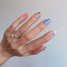 Load image into Gallery viewer, Buy Pastel Foliage Premium Designer Nail Polish Wraps & Semicured Gel Nail Stickers at the lowest price in Singapore from NAILWRAP.CO. Worldwide Shipping. Achieve instant designer nail art manicure in under 10 minutes - perfect for bridal, wedding and special occasion.