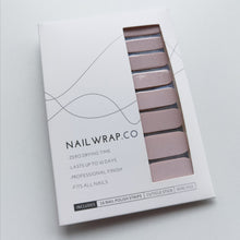 Load image into Gallery viewer, Buy Dusty Pink Sparkle Premium Designer Nail Polish Wraps & Semicured Gel Nail Stickers at the lowest price in Singapore from NAILWRAP.CO. Worldwide Shipping. Achieve instant designer nail art manicure in under 10 minutes - perfect for bridal, wedding and special occasion.