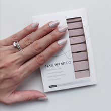 Load image into Gallery viewer, Buy Dusty Pink Sparkle Premium Designer Nail Polish Wraps & Semicured Gel Nail Stickers at the lowest price in Singapore from NAILWRAP.CO. Worldwide Shipping. Achieve instant designer nail art manicure in under 10 minutes - perfect for bridal, wedding and special occasion.