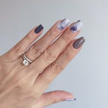 Load image into Gallery viewer, Buy Purple Reign Premium Designer Nail Polish Wraps & Semicured Gel Nail Stickers at the lowest price in Singapore from NAILWRAP.CO. Worldwide Shipping. Achieve instant designer nail art manicure in under 10 minutes - perfect for bridal, wedding and special occasion.