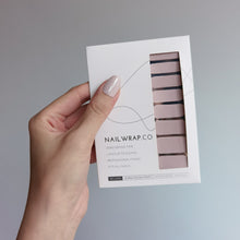 Load image into Gallery viewer, Buy Dusty Pink Sparkle Premium Designer Nail Polish Wraps & Semicured Gel Nail Stickers at the lowest price in Singapore from NAILWRAP.CO. Worldwide Shipping. Achieve instant designer nail art manicure in under 10 minutes - perfect for bridal, wedding and special occasion.