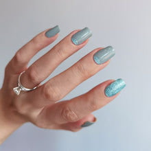 Load image into Gallery viewer, Buy Empower Mint Premium Designer Nail Polish Wraps &amp; Semicured Gel Nail Stickers at the lowest price in Singapore from NAILWRAP.CO. Worldwide Shipping. Achieve instant designer nail art manicure in under 10 minutes - perfect for bridal, wedding and special occasion.