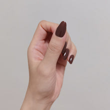 Load image into Gallery viewer, Buy Chocolate Truffle (Solid) Premium Designer Nail Polish Wraps & Semicured Gel Nail Stickers at the lowest price in Singapore from NAILWRAP.CO. Worldwide Shipping. Achieve instant designer nail art manicure in under 10 minutes - perfect for bridal, wedding and special occasion.