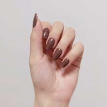 Load image into Gallery viewer, Buy Chocolate Truffle (Solid) Premium Designer Nail Polish Wraps & Semicured Gel Nail Stickers at the lowest price in Singapore from NAILWRAP.CO. Worldwide Shipping. Achieve instant designer nail art manicure in under 10 minutes - perfect for bridal, wedding and special occasion.