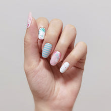 Load image into Gallery viewer, Buy Miss Bunny 🐰 Premium Designer Nail Polish Wraps & Semicured Gel Nail Stickers at the lowest price in Singapore from NAILWRAP.CO. Worldwide Shipping. Achieve instant designer nail art manicure in under 10 minutes - perfect for bridal, wedding and special occasion.