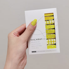 Load image into Gallery viewer, Buy Sunshine Plaid Premium Designer Nail Polish Wraps & Semicured Gel Nail Stickers at the lowest price in Singapore from NAILWRAP.CO. Worldwide Shipping. Achieve instant designer nail art manicure in under 10 minutes - perfect for bridal, wedding and special occasion.