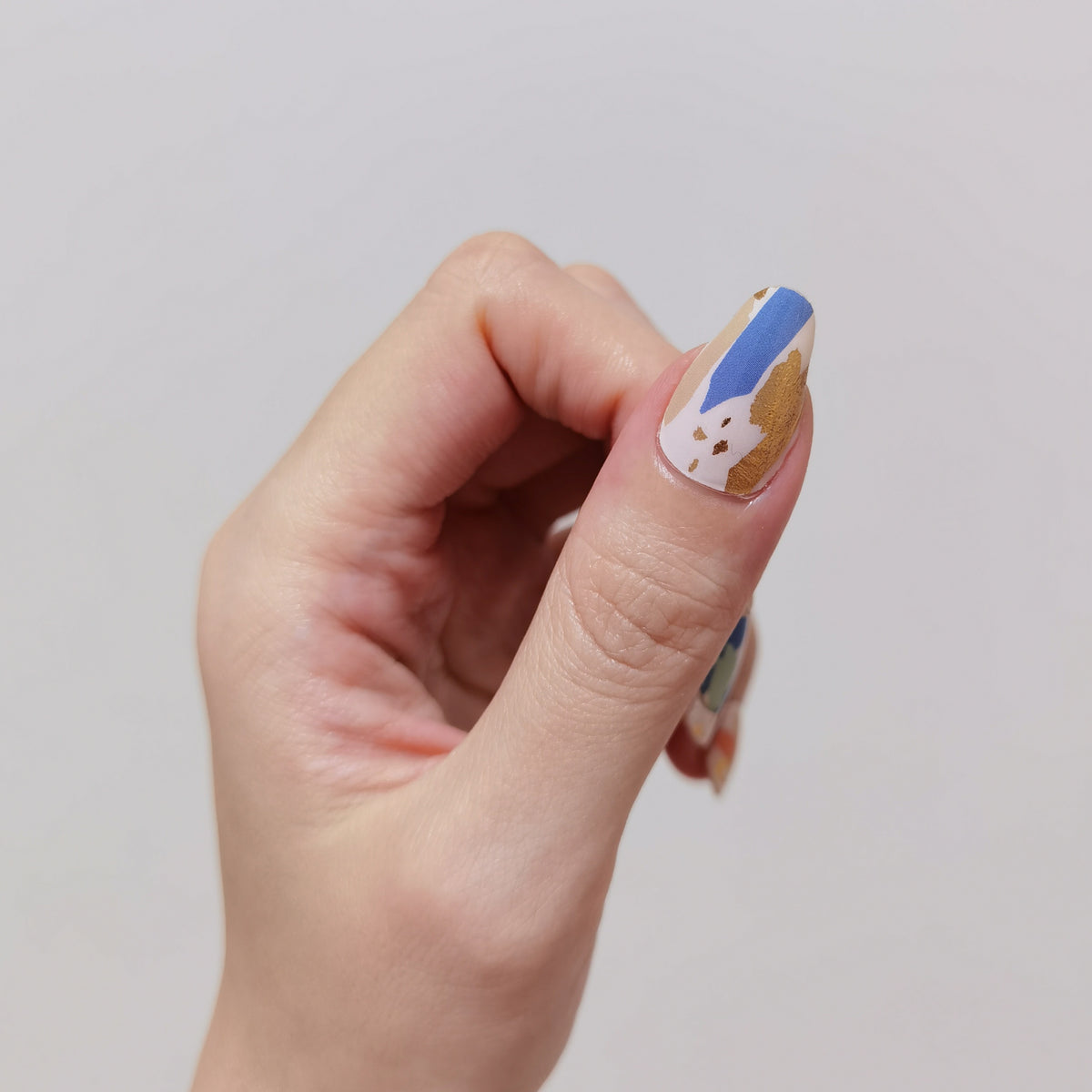 Stunning Abstract Nail Art for Short Nails