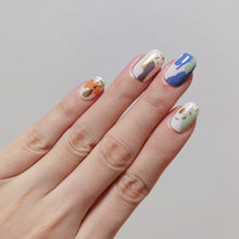 Load image into Gallery viewer, Buy Autumn Abstract Premium Designer Nail Polish Wraps &amp; Semicured Gel Nail Stickers at the lowest price in Singapore from NAILWRAP.CO. Worldwide Shipping. Achieve instant designer nail art manicure in under 10 minutes - perfect for bridal, wedding and special occasion.