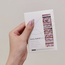 Load image into Gallery viewer, Buy Glitter Swirls Premium Designer Nail Polish Wraps & Semicured Gel Nail Stickers at the lowest price in Singapore from NAILWRAP.CO. Worldwide Shipping. Achieve instant designer nail art manicure in under 10 minutes - perfect for bridal, wedding and special occasion.
