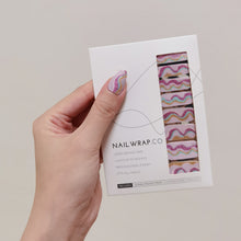 Load image into Gallery viewer, Buy Glitter Swirls Premium Designer Nail Polish Wraps &amp; Semicured Gel Nail Stickers at the lowest price in Singapore from NAILWRAP.CO. Worldwide Shipping. Achieve instant designer nail art manicure in under 10 minutes - perfect for bridal, wedding and special occasion.