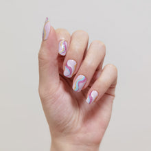 Load image into Gallery viewer, Buy Glitter Swirls Premium Designer Nail Polish Wraps & Semicured Gel Nail Stickers at the lowest price in Singapore from NAILWRAP.CO. Worldwide Shipping. Achieve instant designer nail art manicure in under 10 minutes - perfect for bridal, wedding and special occasion.