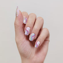 Load image into Gallery viewer, Buy Glitter Swirls Premium Designer Nail Polish Wraps & Semicured Gel Nail Stickers at the lowest price in Singapore from NAILWRAP.CO. Worldwide Shipping. Achieve instant designer nail art manicure in under 10 minutes - perfect for bridal, wedding and special occasion.