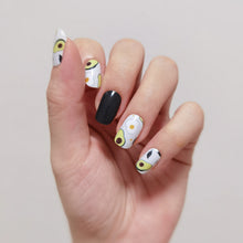 Load image into Gallery viewer, Buy Avo & Egg 🥑 - Nail Wrap of the Week Premium Designer Nail Polish Wraps & Semicured Gel Nail Stickers at the lowest price in Singapore from NAILWRAP.CO. Worldwide Shipping. Achieve instant designer nail art manicure in under 10 minutes - perfect for bridal, wedding and special occasion.