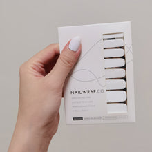 Load image into Gallery viewer, Buy Just White (Solid) Premium Designer Nail Polish Wraps &amp; Semicured Gel Nail Stickers at the lowest price in Singapore from NAILWRAP.CO. Worldwide Shipping. Achieve instant designer nail art manicure in under 10 minutes - perfect for bridal, wedding and special occasion.