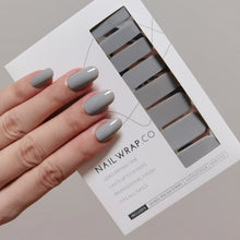 Load image into Gallery viewer, Buy Steely Gaze (Solid) Premium Designer Nail Polish Wraps & Semicured Gel Nail Stickers at the lowest price in Singapore from NAILWRAP.CO. Worldwide Shipping. Achieve instant designer nail art manicure in under 10 minutes - perfect for bridal, wedding and special occasion.