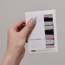 Load image into Gallery viewer, Buy Heart's Content 🖤 Premium Designer Nail Polish Wraps & Semicured Gel Nail Stickers at the lowest price in Singapore from NAILWRAP.CO. Worldwide Shipping. Achieve instant designer nail art manicure in under 10 minutes - perfect for bridal, wedding and special occasion.